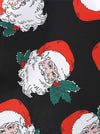 Red Fashionable Xmas Santa Sleeveless Slim Fit Knee Length Swing Cocktail for Women Detail View