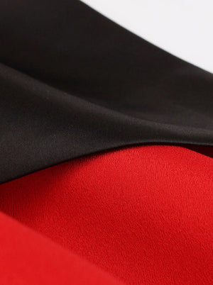 Womens High Low A-line Graduation Homecoming Black Cocktail Dress Detail View