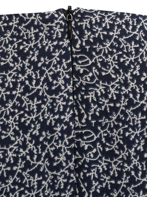 1950s Vintage Floral Short Sleeve Pleated Swing Dress