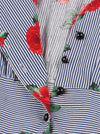 High Waist Tea Length Christmas Holiday Full Circle Swing Cocktail Party Dress Detail View