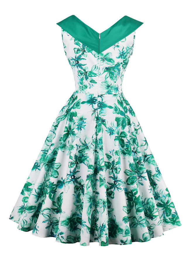 Sweetheart Sleeveless Floral Print Homecoming Cocktail Dress