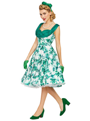 Sweetheart Sleeveless Floral Print Homecoming Cocktail Dress