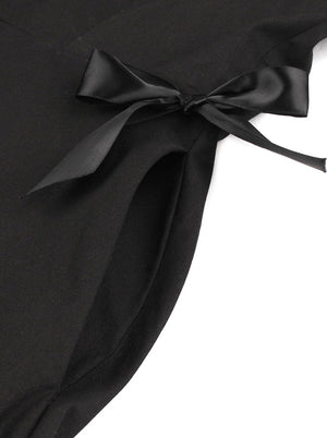 Retro Rockabilly Party Vintage Chic Bow-Knot Midi 1950S Inspired Cutting Dress Detail View