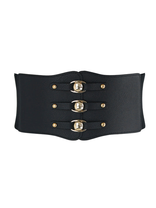 Fashion Vintage High Waist Belt Elastic Dress Belt Main View