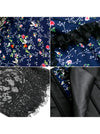 Blue Embroidery Vintage Floral Patterns Long Sleeve Steampunk Corset Vintage Theme Party for Women Detail View