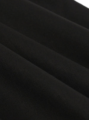 Black Backless Cheap Sexy Cocktail Black for Wedding Party Pleated Bridesmaid Dress Detail View
