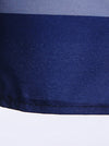 Blue Vintage Style Round Neck Pin Up Style Knee Length Evening Dating Dress for Women Detail View