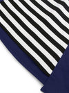 1950's Vintage Striped Business Casual Dress with Half Sleeves