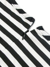1950's Vintage Striped Business Casual Dress with Half Sleeves
