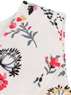 White Sexy V-Neck Floral Pattern A-Line Bridesmaid Knee Length Style Dress for Women Detail View