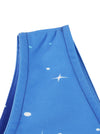 Blue V Neck Swing Sleeveless Funny Holiday Print Christmas Cocktail Dress Detail View