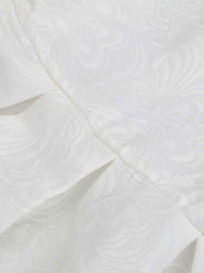 White Sleeveless Round Neck Pin Up Style Retro Birthday Party Dress Mom and Me Size 10-12 Detail View