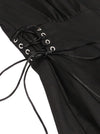 Halloween Black Elegant Retro Tea Party Swing A-Line High Waist Dress Detail View