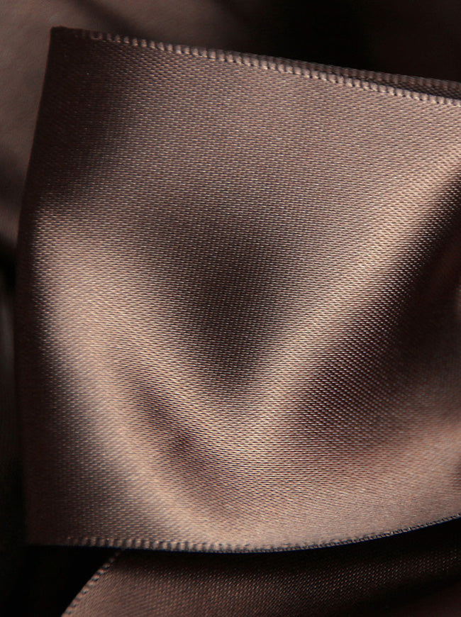 Brown Victorian High-Low Flared A-line Satin Long Holiday Party Skirt for Women Detail View
