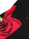 Vintage High Waist Rose Floral Print A Line Skater Midi Skirt with Patterns