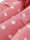 Round Dot Pink Cocktail Party Night Out Cub Dating Skirt Detail View