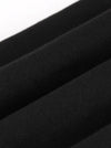 Black Junior Cotton Sexy V-Neck Short Sleeve A-Line Knee Length Wear to Work Formal Dress for Women Detail View
