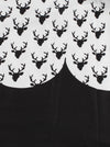 Vintage High Waisted Color Block Fashion Plus Size Printed Out Going Dress Black and White Detail View