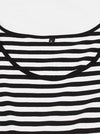 Elegant Round Neck Striped High Waist Style Semi Formal Dress for Women Detail View