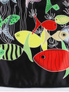 Colorful Vintage Retro Primitive Society Pattern A-Line Swing Casual Dress for Women Detail View