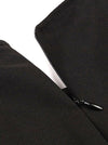 Red Plaid Vintage A-line Black Double Irregular Hem Patchwork Dress for Women Juniors Detail View