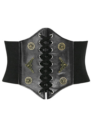 Steampunk Gothic Lace-up Cinch Belt Corset Elastic Waist Belt Main View