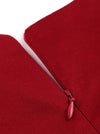 Retro Cap shoulder High Waist Patchwork A-Line Cocktail Dating Dress for Women Detail View