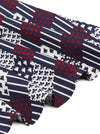 Elegant Red Short Sleeve Slimming Fitting Business Casual Lattice Print dress for Women Detail View