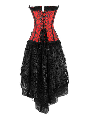 Gorgeous Theme Party Gothic Steampunk Masquerade Ball Costume Dress Set