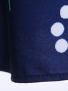 Dark Blue 1950's Vintage Style Polka Dot Print Knee Length Midi Dress for Women Detail View