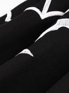Vintage Round Neck Bat Print Fit and Flare Turndown Collar Midi Dress for Women Detail View