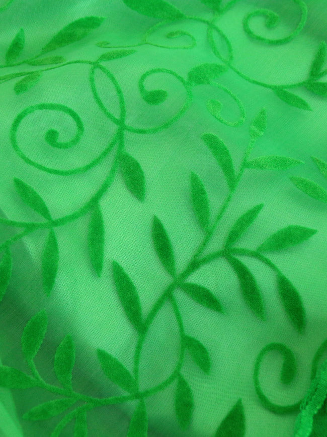 Green Classical Gothic Style Punk Clothing Cyberpunk Pirate Outfit Organza Mesh Tulle Skirt Detail View