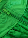 Green Elastic High Waist Knee Length Pleated Steampunk Underbust Corset Skirt Skirt for Women Detail View