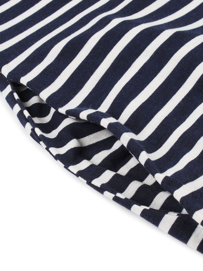 Swing Tunic Tank T-Shirt Fashion Short Sleeve Round Neck Casual Flared Midi Dress Detail View