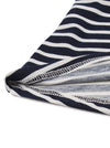 Sun Midi Casual Short T-Shirt Stripes Plain Short Sleeve Round Neck Flared Dress Detail View
