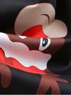 Classy Black Santa Claus Knee Length Fit Flared Christmas Gift Dress for Women Detail View