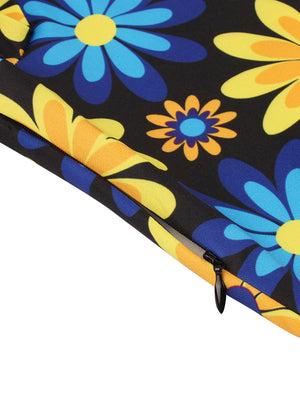 Womens Vintage Floral Swing Women 50s Retro Swing Knee Length Dress Detail View