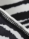 Vintage Style Retro Full Circle Skirt Black Empire Waist Casual Vivid Stripes Midi Dress Detail View