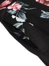 Short Sleeve V-Neck Vintage Floral Printed Cocktail Dress