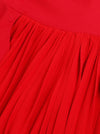 Red Honeymoon Tulle Elegant Plain Casual Red Chiffon Evening Cocktail Dress Detail View