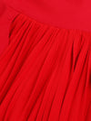 Red Honeymoon Tulle Elegant Plain Casual Red Chiffon Evening Cocktail Dress Detail View