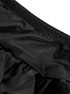 Black Ruffle Petticoat Satin Skirt with Laces Bow Summer Dress for Women Detail View