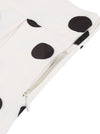 Vintage Retro Casual Knee Length High Waisted A-Line Leaf Polka Dot Print Pleated Flare Skirt