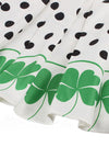 Vintage Retro Casual Knee Length High Waisted A-Line Leaf Polka Dot Print Pleated Flare Skirt