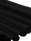 Black Short Sleeve Ruffle Detail A-Line Semi Formal Dress for Women Detail View