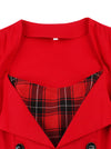 Fashion Casual Plaid Patchwork Cocktail Christmas Party Dress