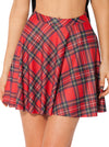 Stylish A Line Casual Spring Summer Tartan Plaid Short Skirt Main View