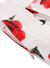 Elegant 50s Style Rose Floral Print Knee Length Pleated Skirt