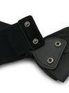 Black Skinny Studded Wide Stretchy Elastic Leather Thick Belts For Women Detail View