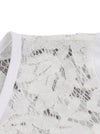 Plain Casual Cotton Women Juniors A-Line Elegant Floral Wedding Party Dress with Lace Detail View